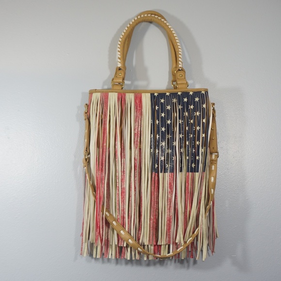 Steve Madden Handbags - Steve Madden American Flag Fringe Purse